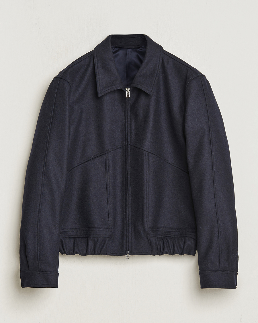 Herren | Jacken | Tiger of Sweden | Eeven Wool Pilot Bomber Jacket Light Ink