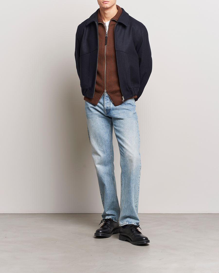 Herren | Jacken | Tiger of Sweden | Eeven Wool Pilot Bomber Jacket Light Ink