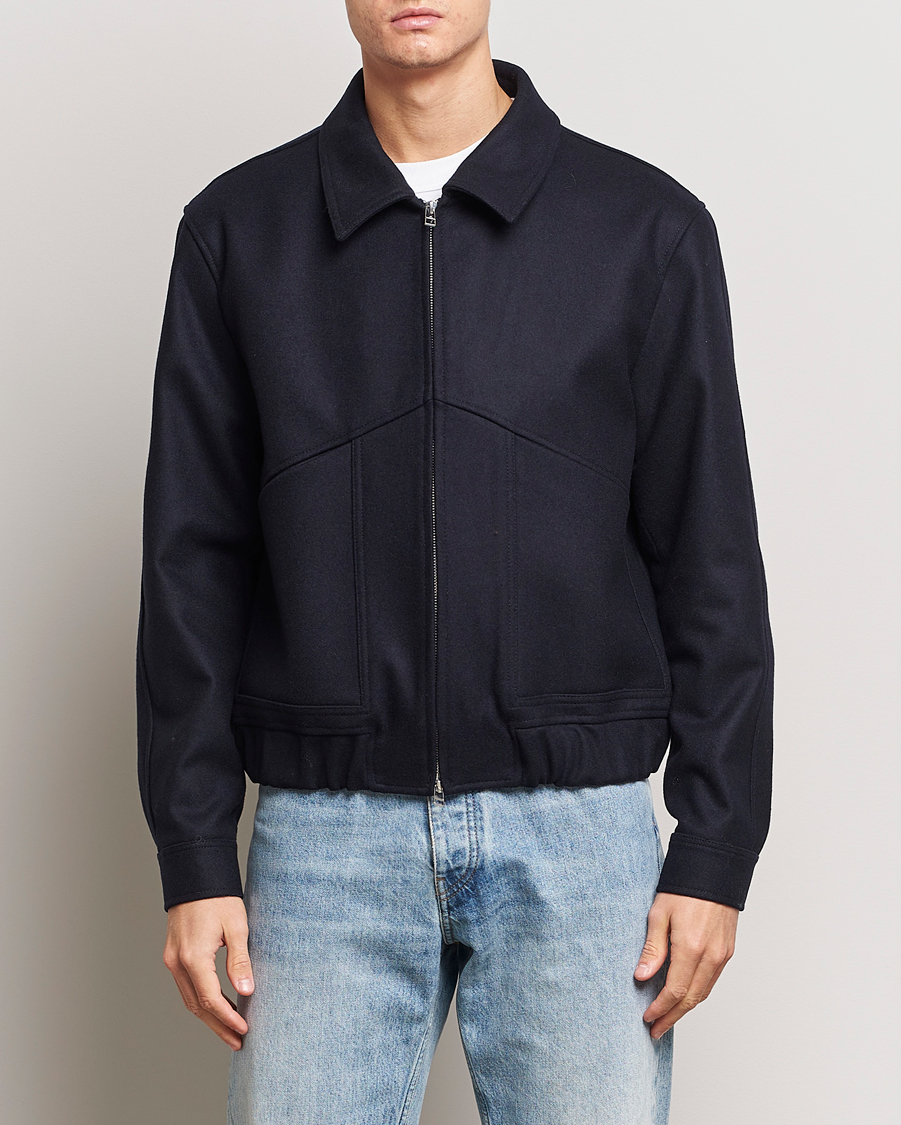 Herren | Jacken | Tiger of Sweden | Eeven Wool Pilot Bomber Jacket Light Ink