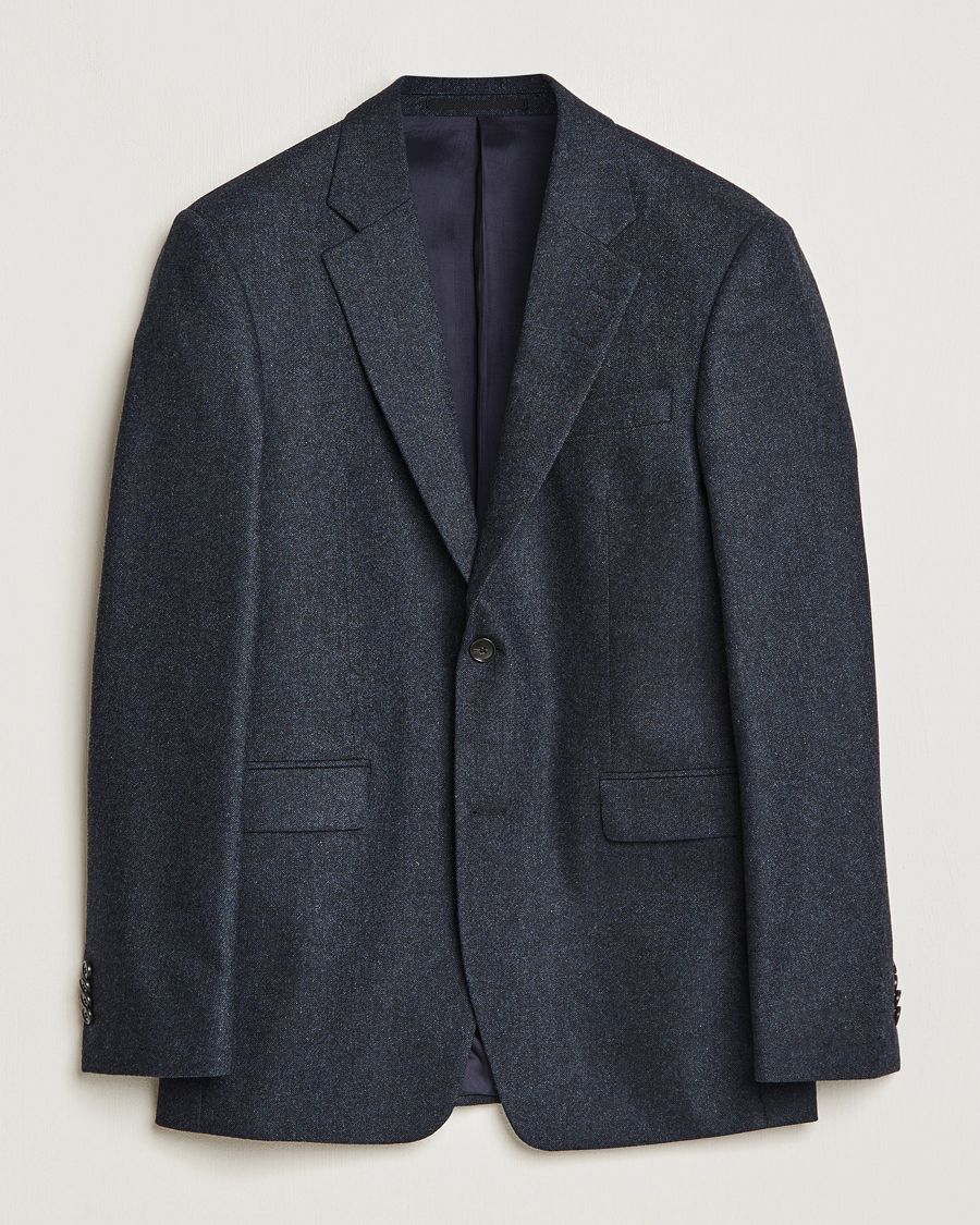 Herren | Sakkos | Tiger of Sweden | Justin Brushed Wool Blazer Midnight Blue