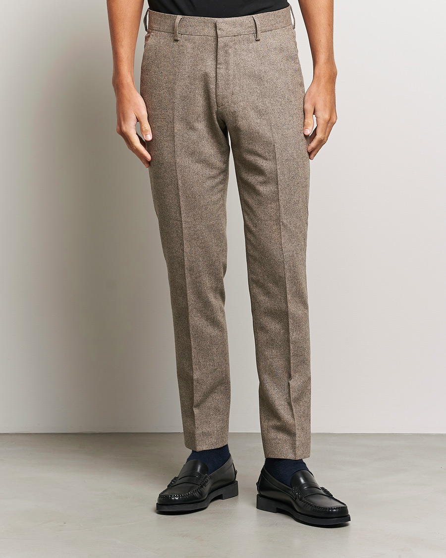 Herren | Hosen | Tiger of Sweden | Tenutas Brushed Wool Trousers Burlywood