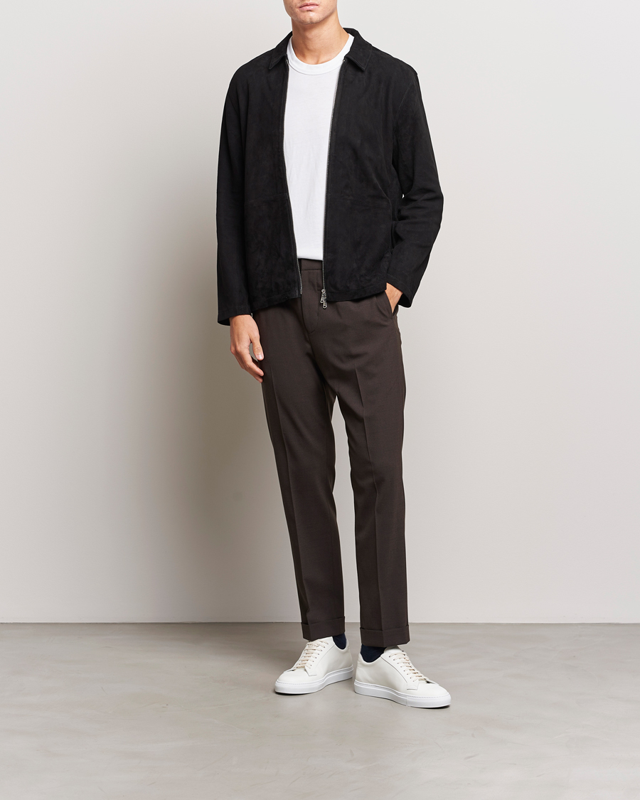 Herren | Hosen | Tiger of Sweden | Taven Drawstring Wool Trousers Coffee