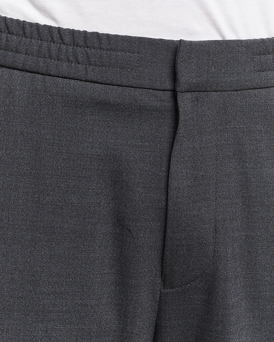 Herren | Hosen | Tiger of Sweden | Taven Drawstring Wool Trousers Dark Grey Melange