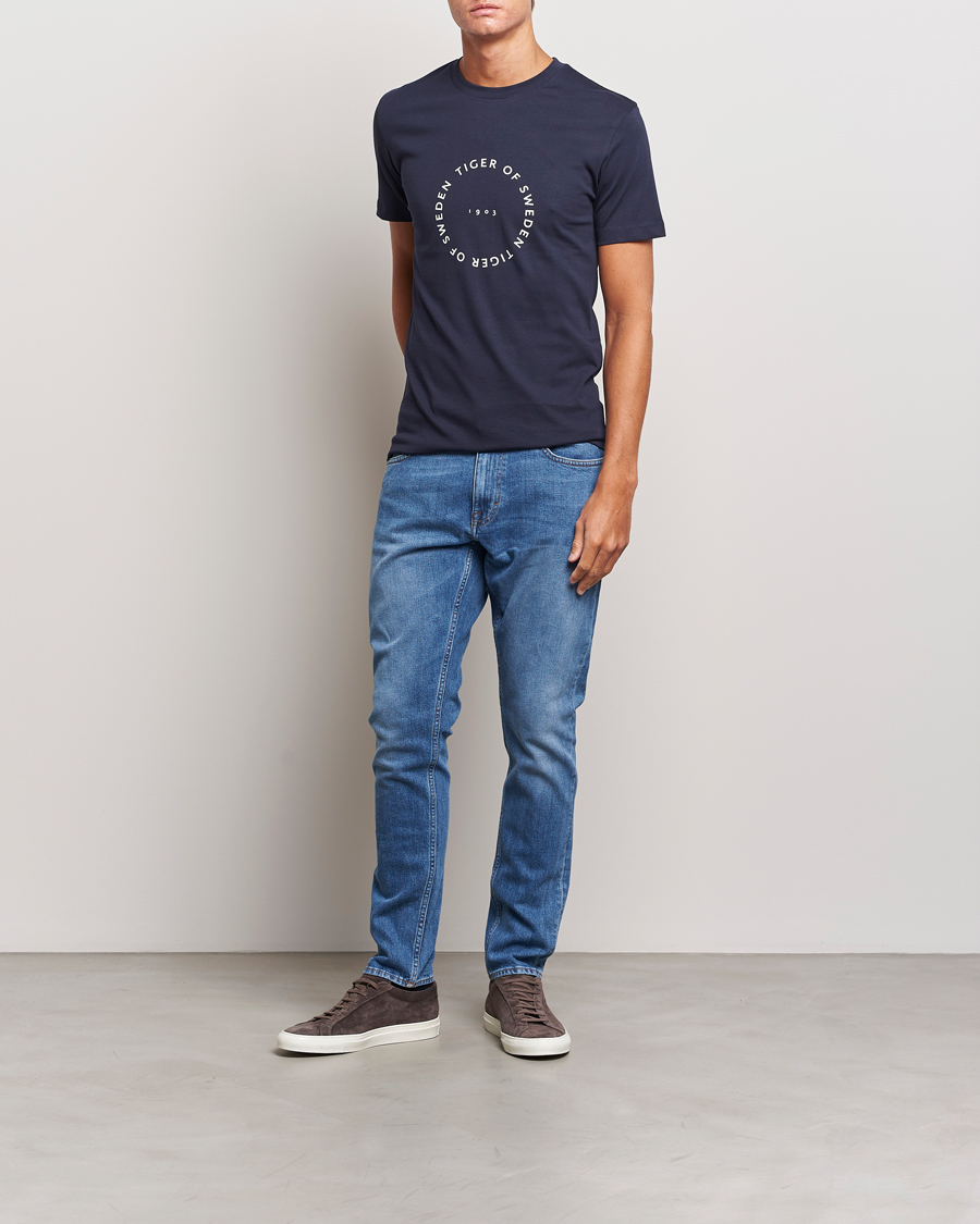 Herren | Jeans | Tiger of Sweden | Pistolero Stretch Cotton Jeans Light Blue
