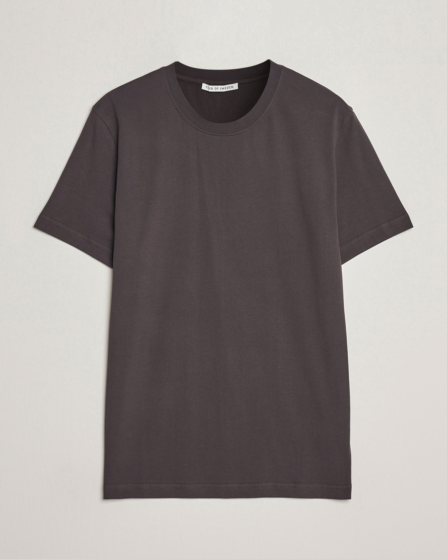 Herren | T-Shirts | Tiger of Sweden | Dillan Crew Neck T-Shirt Coffee