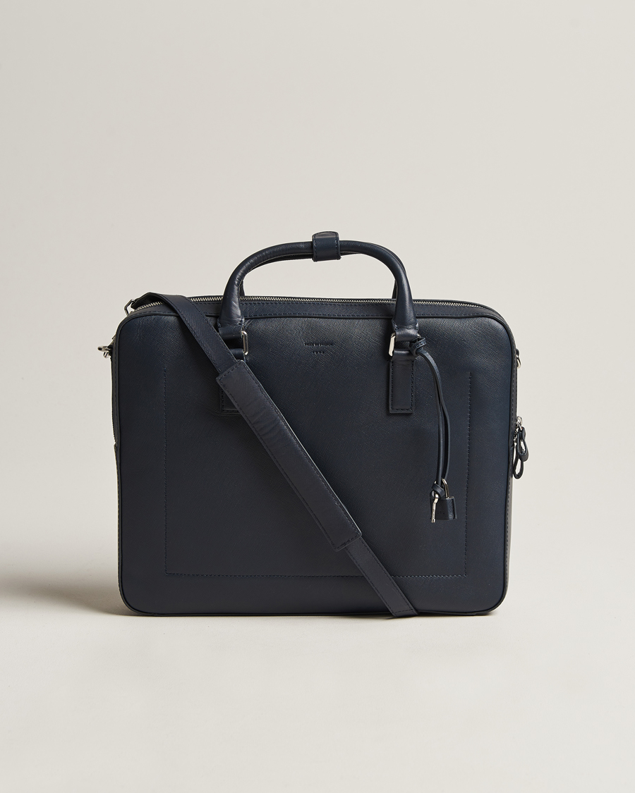 Herren | Tiger of Sweden Bowe Leather Briefcase Midnight Blue | Tiger of Sweden | Bowe Leather Briefcase Midnight Blue