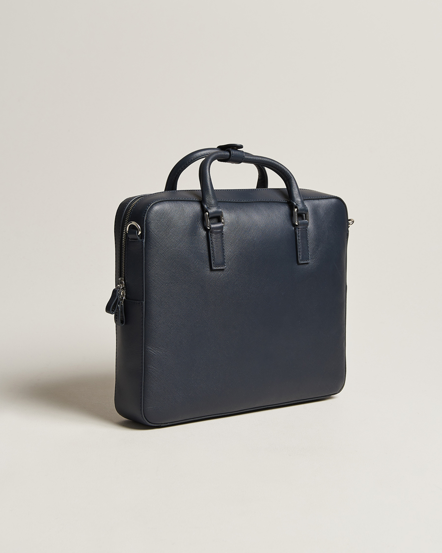 Herren | Tiger of Sweden Bowe Leather Briefcase Midnight Blue | Tiger of Sweden | Bowe Leather Briefcase Midnight Blue
