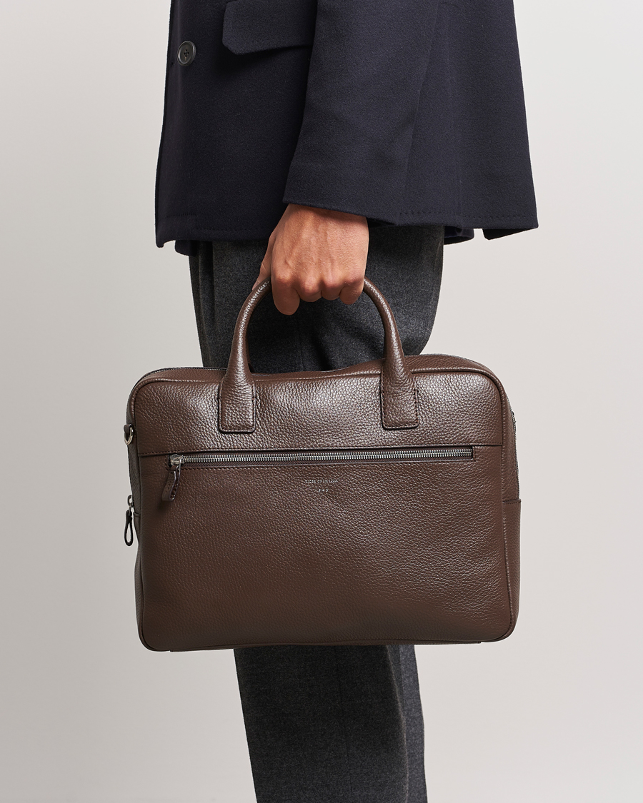 Herren | Tiger of Sweden Beckholmen Leather Briefcase Brown | Tiger of Sweden | Beckholmen Leather Briefcase Brown