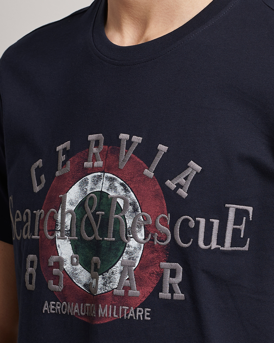 Herren | T-Shirts | Aeronautica Militare | Cotton T-Shirt Navy
