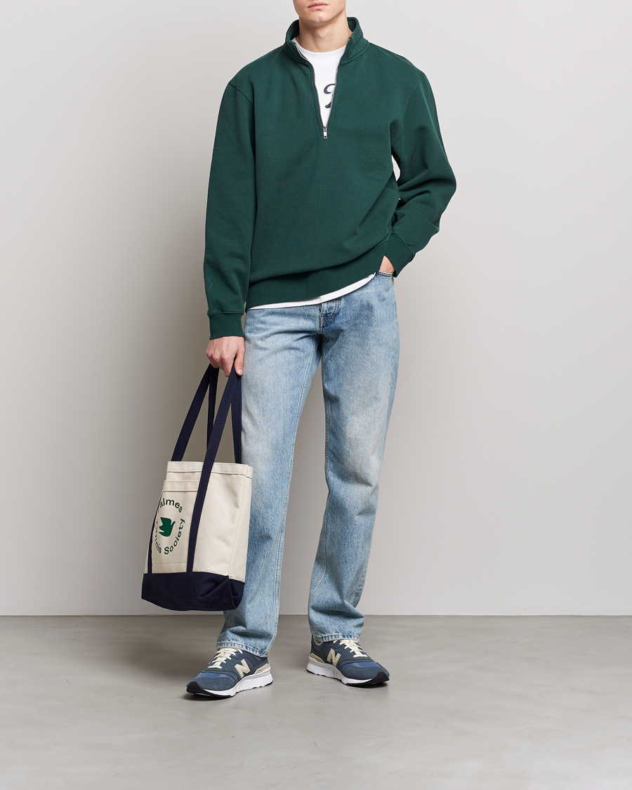 Herren | Pullover | Palmes | Jojo Zip Sweater Dark Green