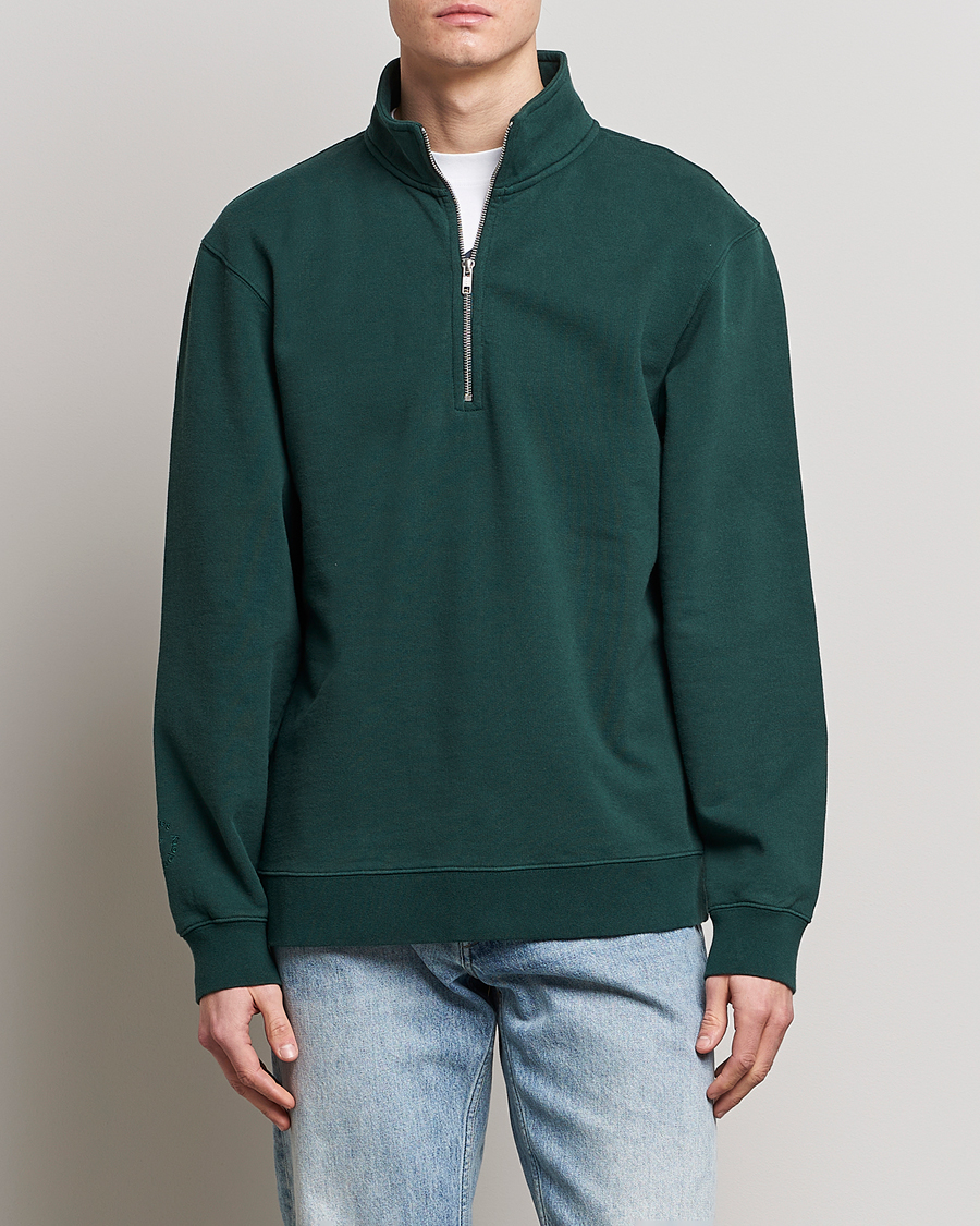 Herren | Pullover | Palmes | Jojo Zip Sweater Dark Green