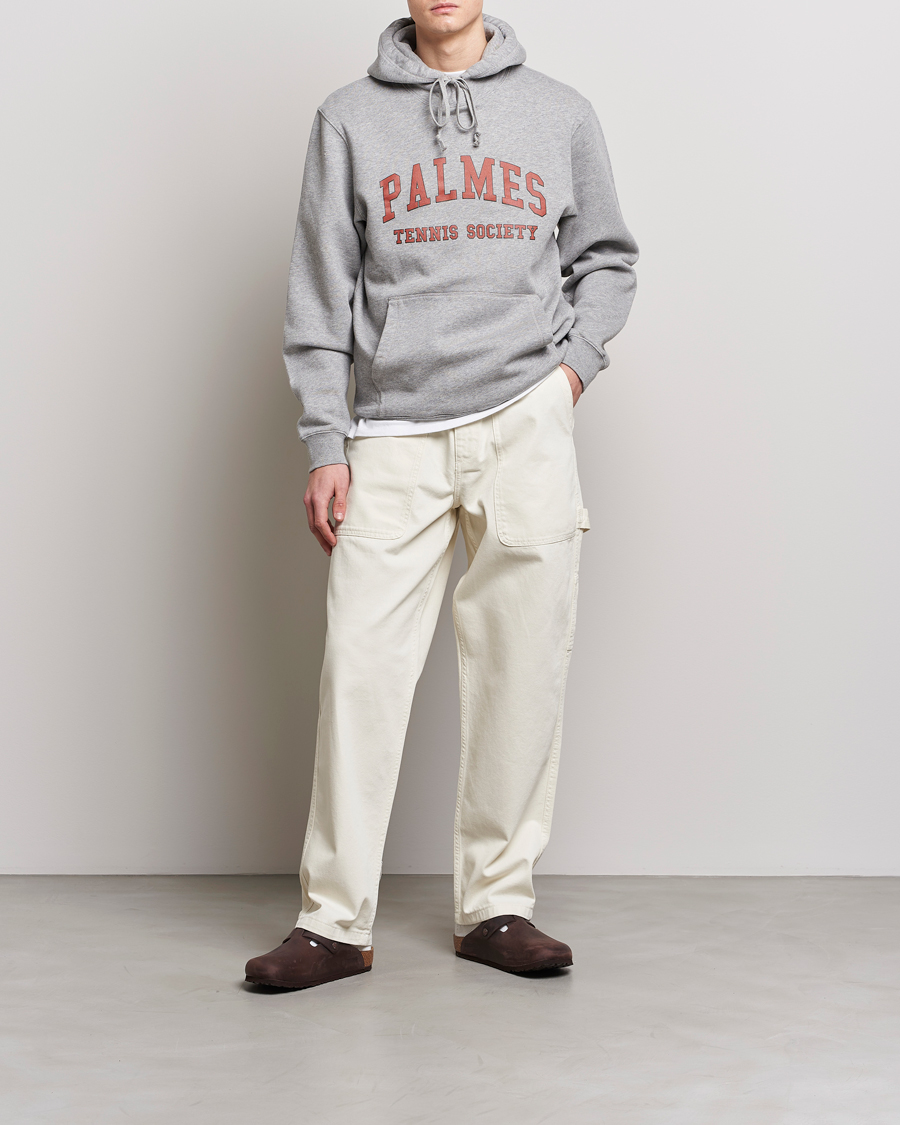 Herren | Pullover | Palmes | Mats Hooded Sweater Grey Melange