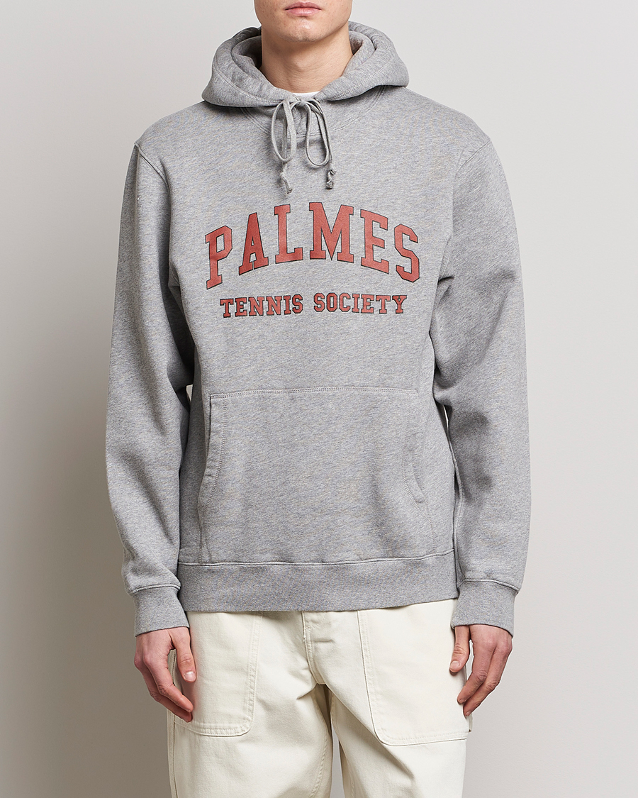 Herren | Pullover | Palmes | Mats Hooded Sweater Grey Melange