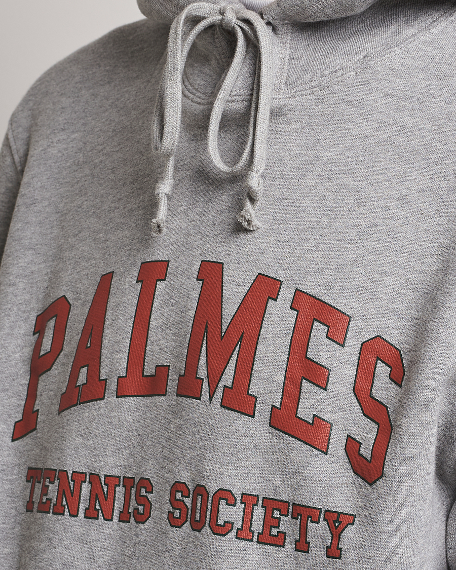 Herren | Pullover | Palmes | Mats Hooded Sweater Grey Melange