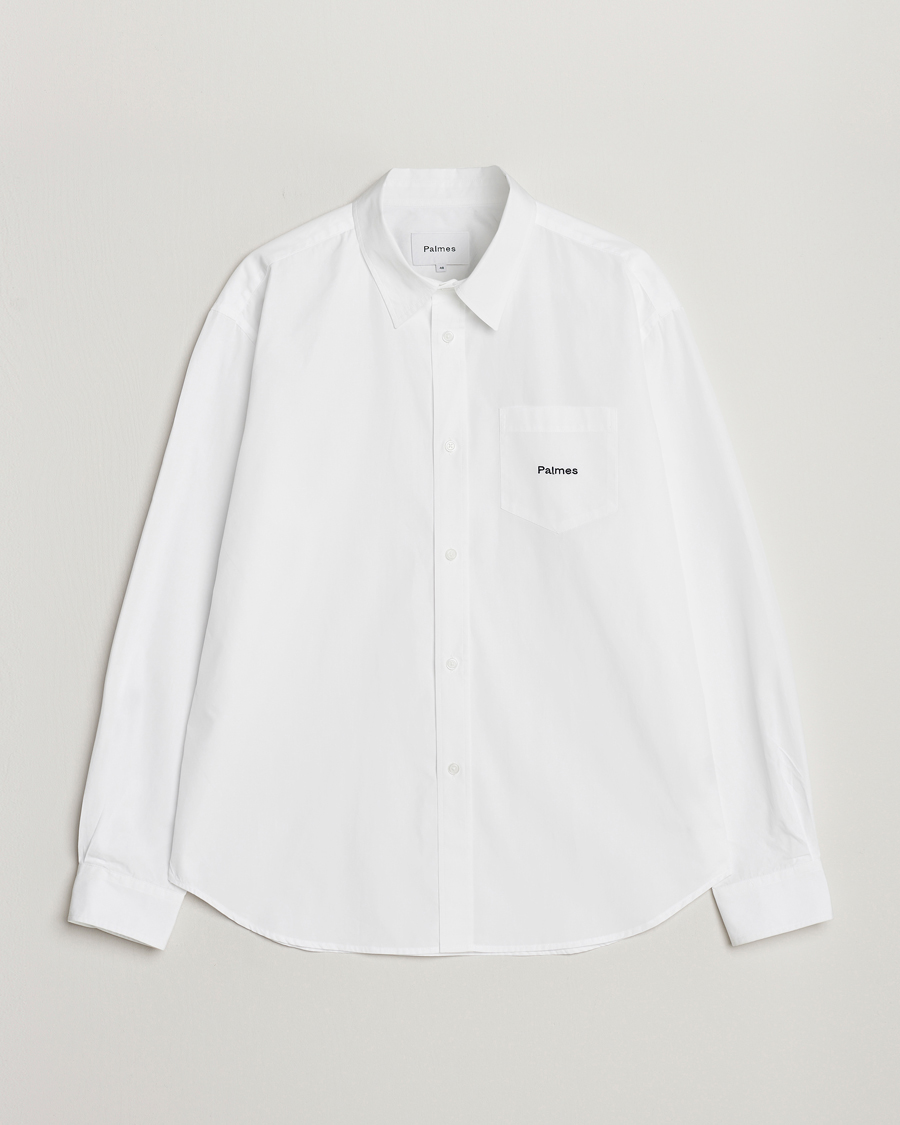Herren | Hemden | Palmes | Daryl Long Sleeve Poplin Shirt White
