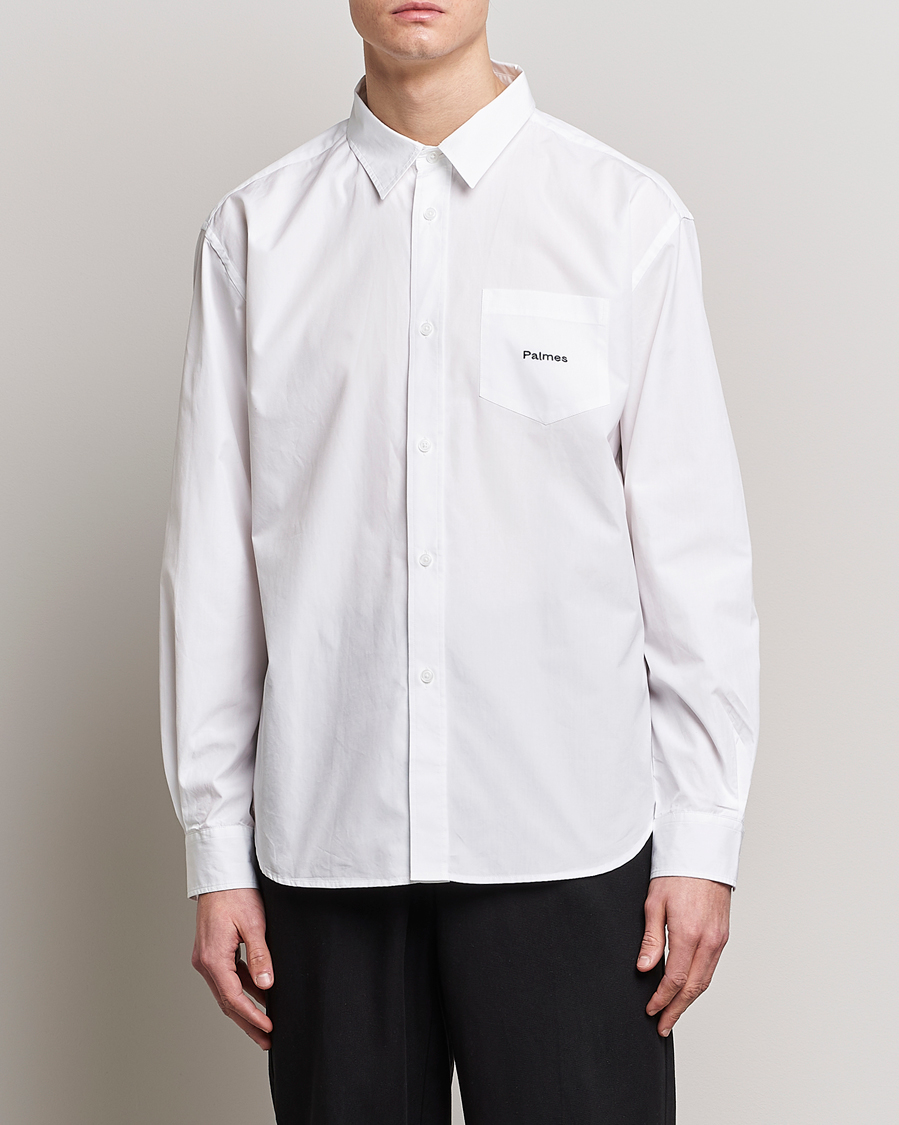Herren | 60% sale | Palmes | Daryl Long Sleeve Poplin Shirt White