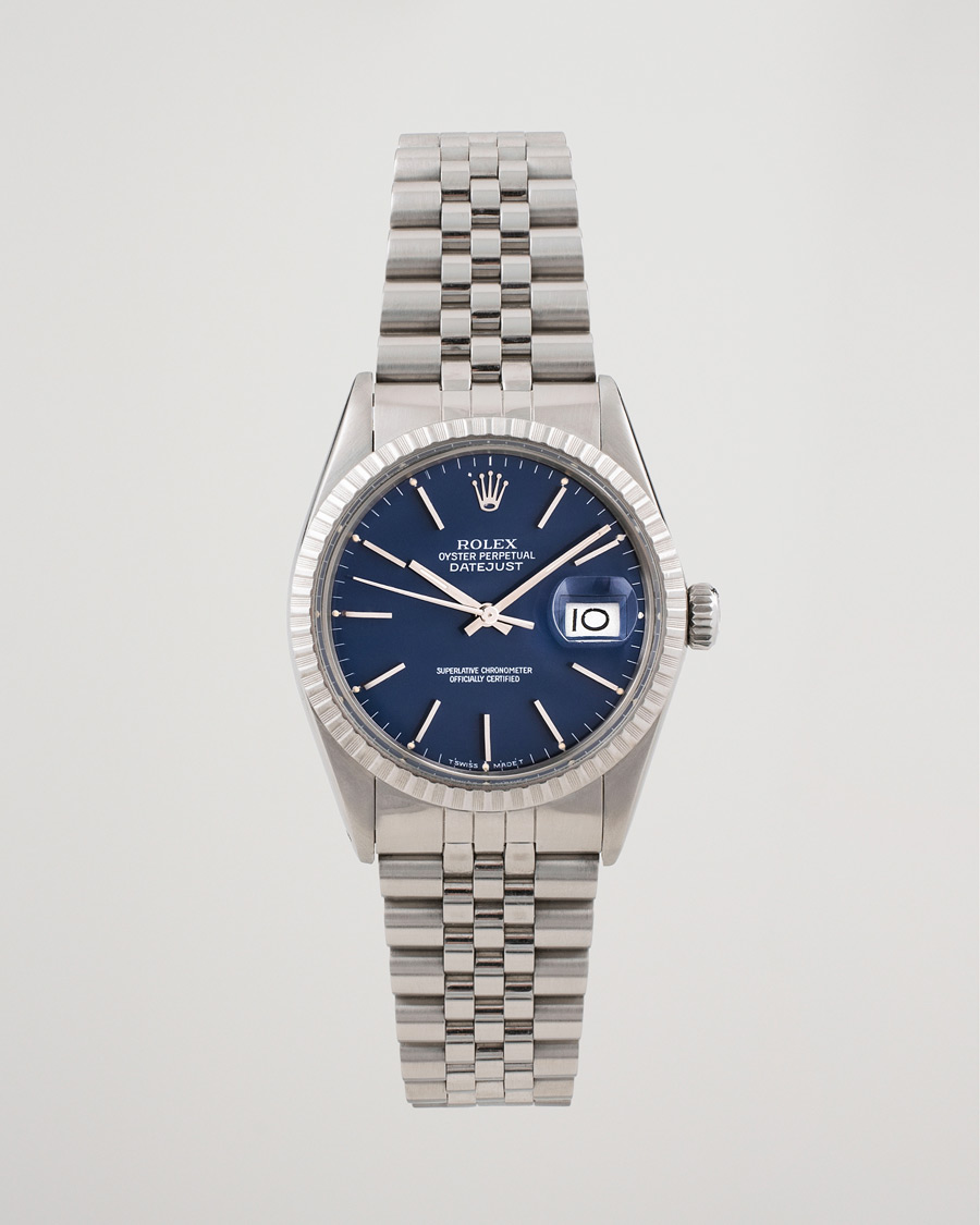 Herren | Rolex Pre-Owned Datejust 16030 Oyster Perpetual Steel Blue | Rolex Pre-Owned | Datejust 16030 Oyster Perpetual Steel Blue