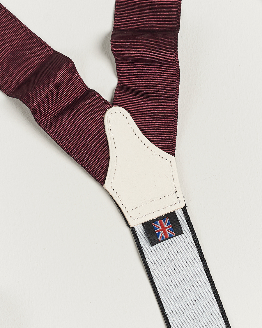 Herren | Albert Thurston Moiré Braces 40mm Wine | Albert Thurston | Moiré Braces 40mm Wine