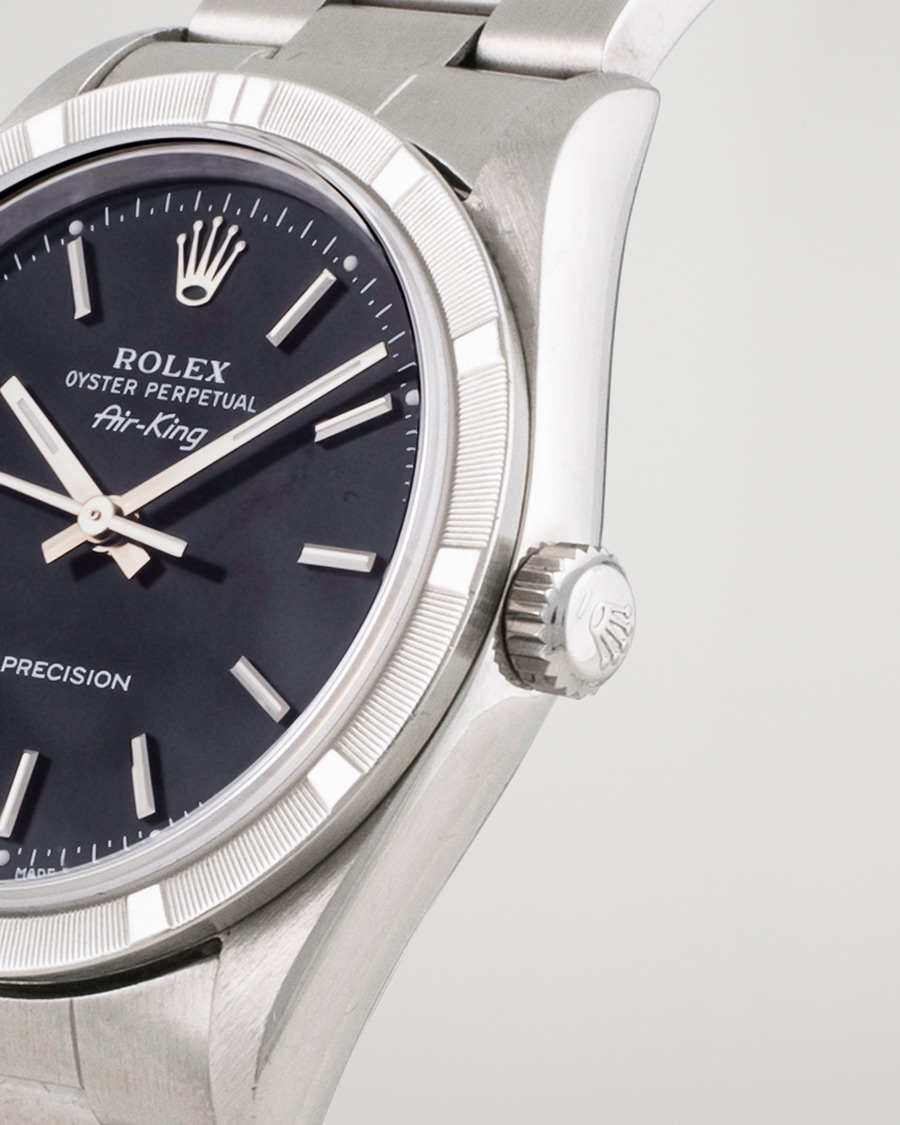 Herren | Rolex Pre-Owned Air King 14010 Oyster Perpetual  Steel Black | Rolex Pre-Owned | Air King 14010 Oyster Perpetual  Steel Black