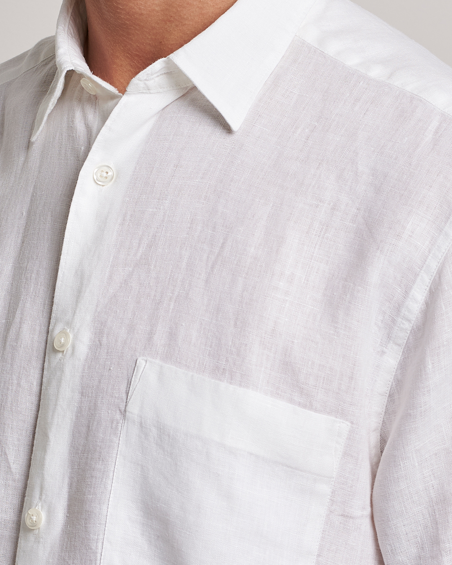 Herren | Hemden | Oscar Jacobson | Regular Fit City Signature Linen Shirt White