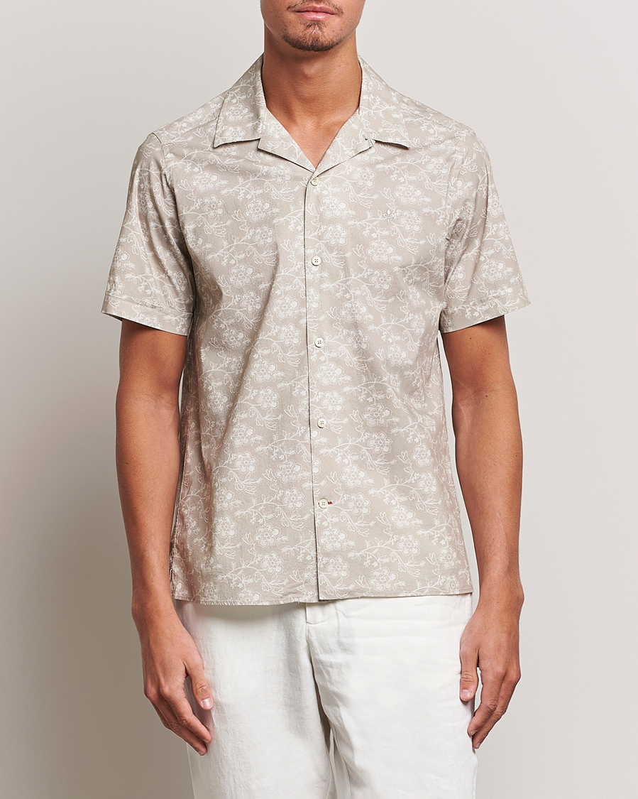 Herren | Hemden | Morris | Printed Short Sleeve Shirt Khaki
