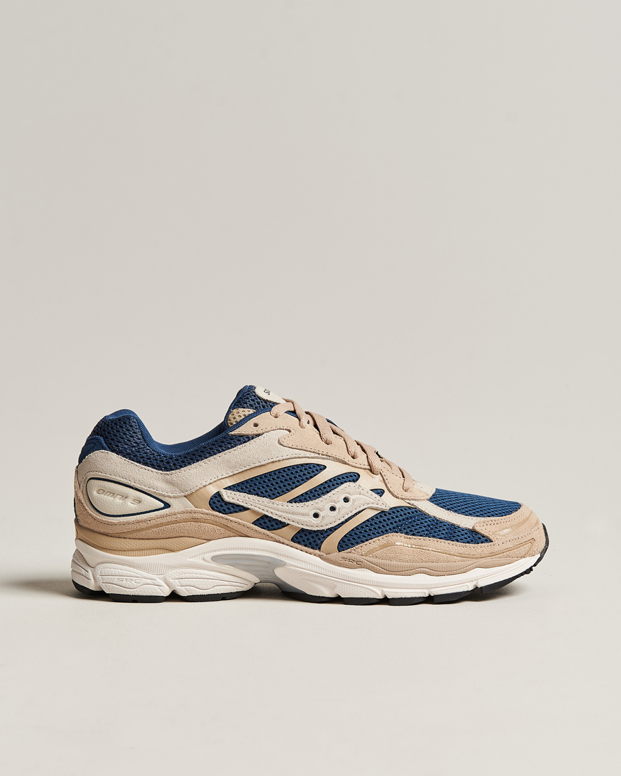 Herren | Saucony Progrid Omni 9 Running Sneaker Beige/Blue | Saucony | Progrid Omni 9 Running Sneaker Beige/Blue