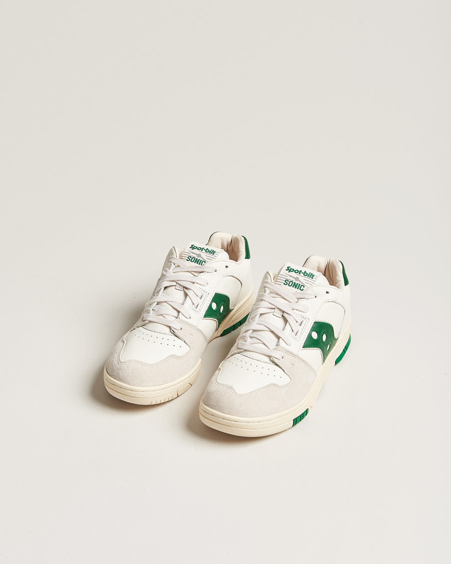 Herren | Saucony Sonic Vintage Leather Sneaker White | Saucony | Sonic Vintage Leather Sneaker White