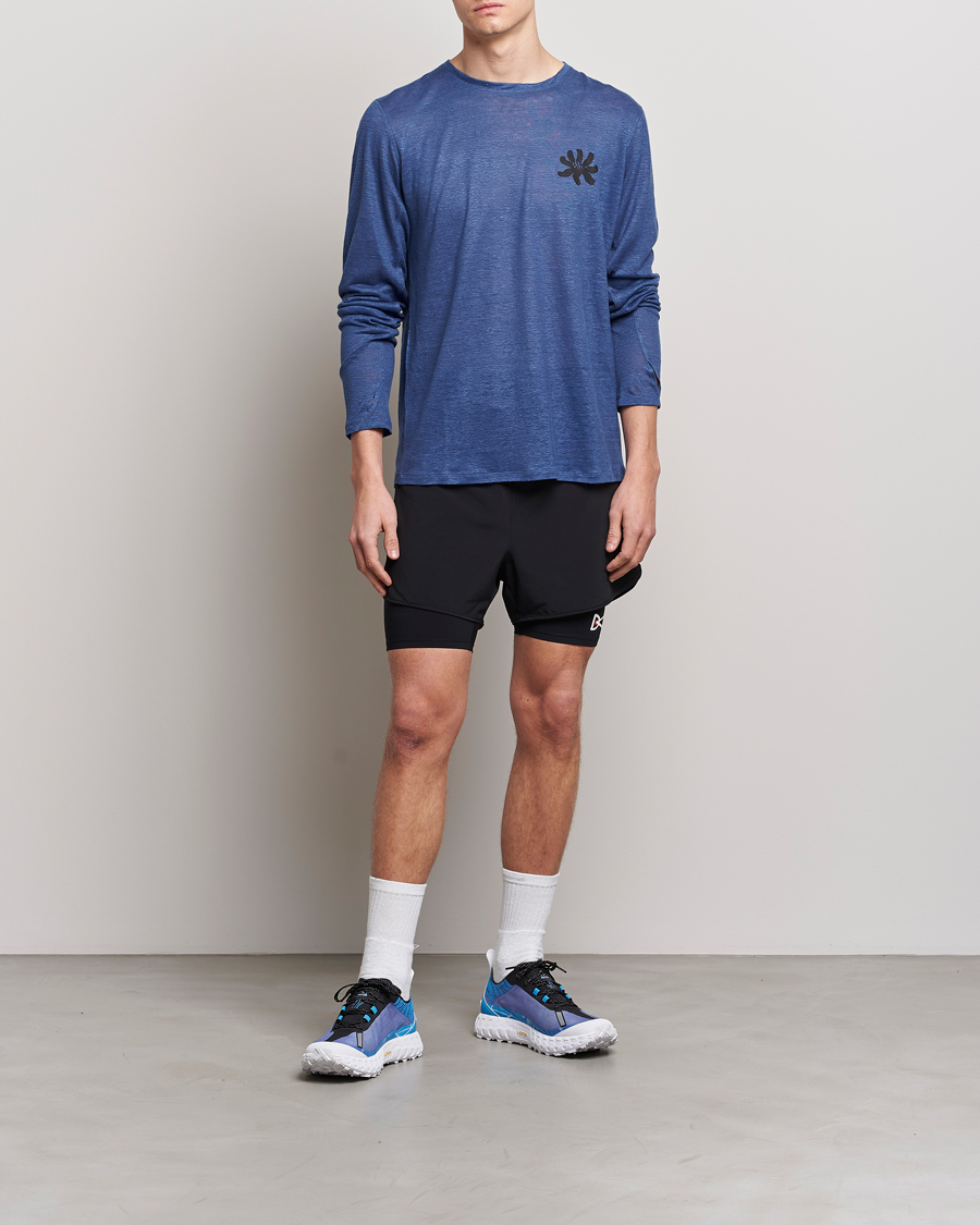 Herren | T-Shirts | District Vision | Suhka Hemp Long Sleeve T-Shirt Ocean Blue