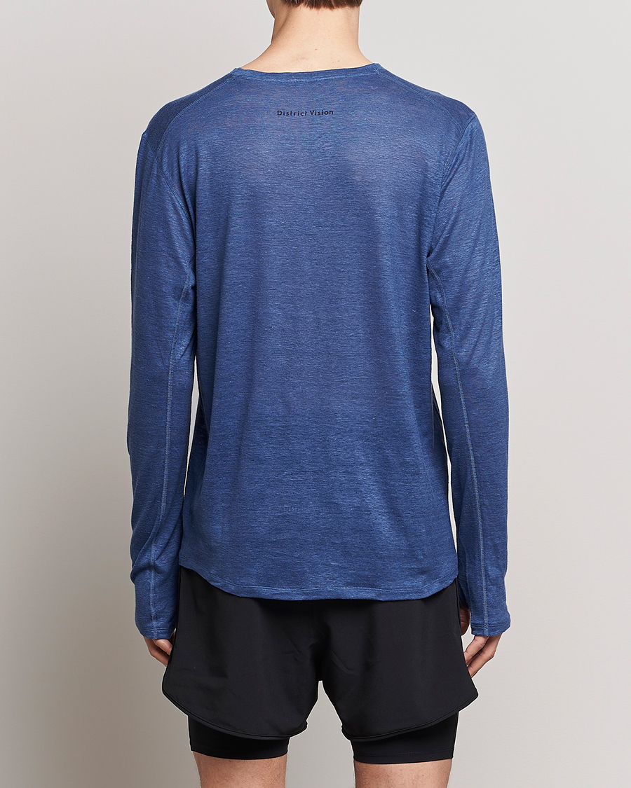 Herren | T-Shirts | District Vision | Suhka Hemp Long Sleeve T-Shirt Ocean Blue