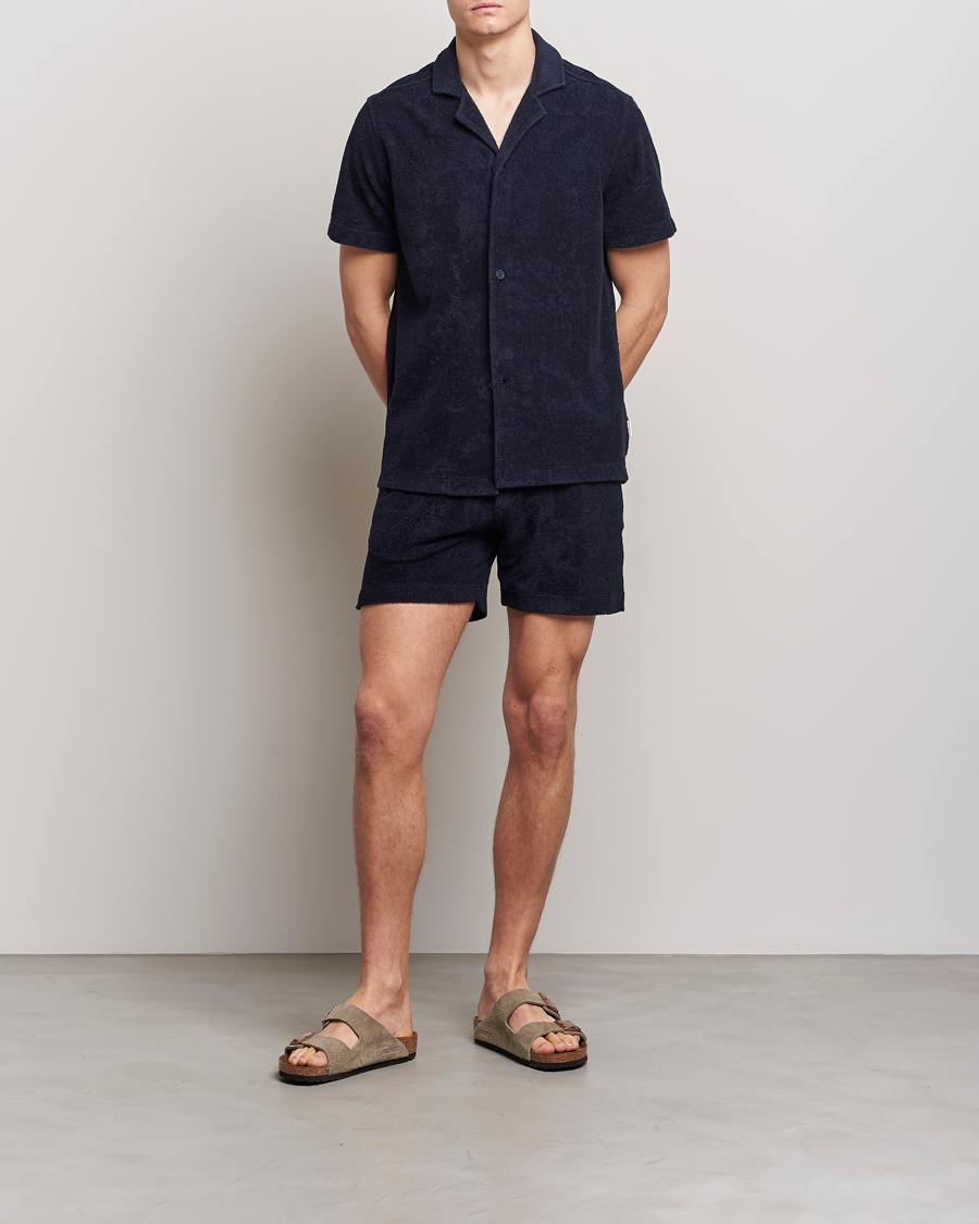 Herren | Shorts | Orlebar Brown | Bulldog Towelling Shorts Night Iris