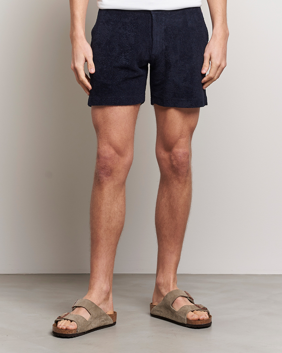 Herren | Shorts | Orlebar Brown | Bulldog Towelling Shorts Night Iris