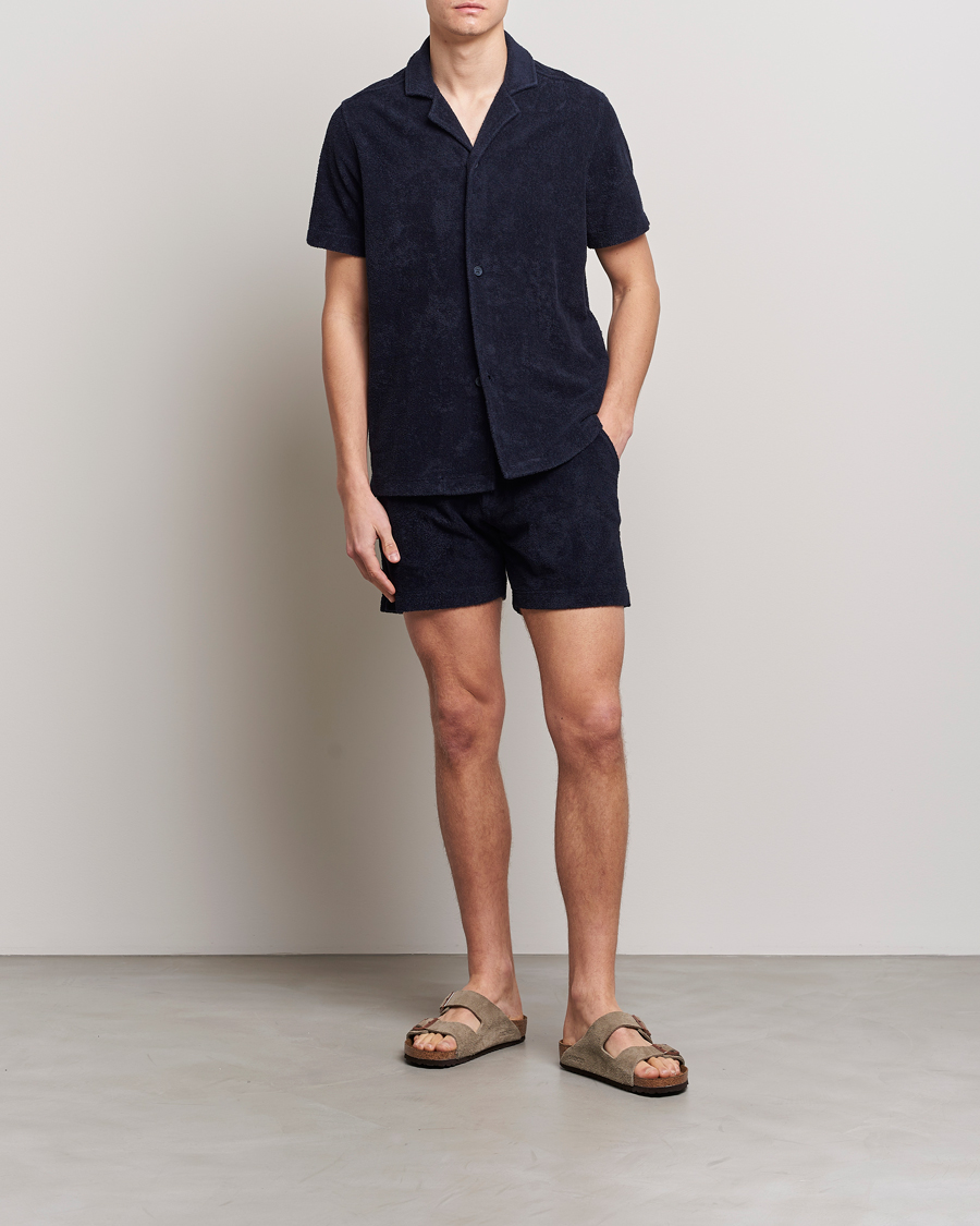 Herren | Hemden | Orlebar Brown | Howell Short Sleeve Terry Shirt Night Iris