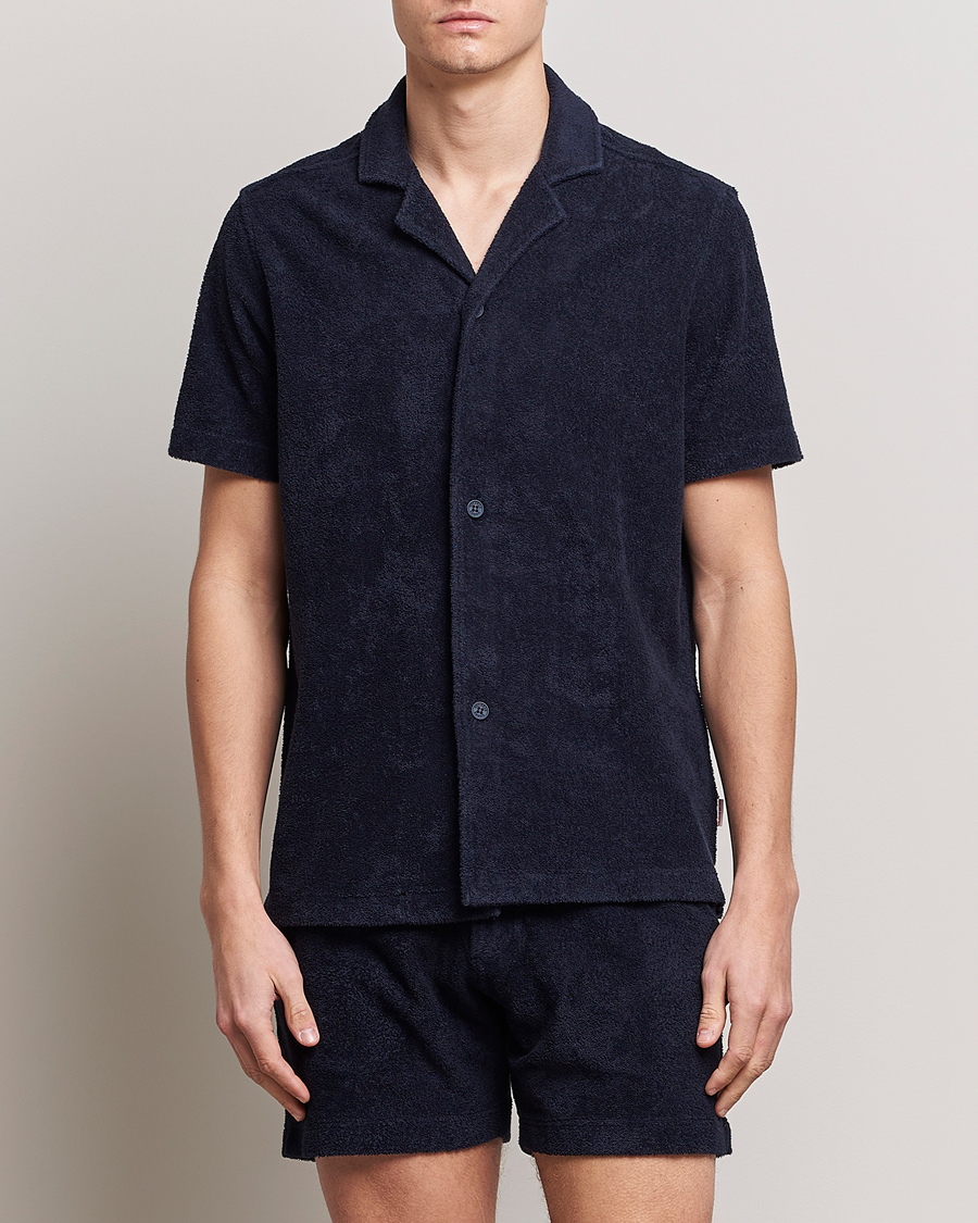 Herren | Hemden | Orlebar Brown | Howell Short Sleeve Terry Shirt Night Iris
