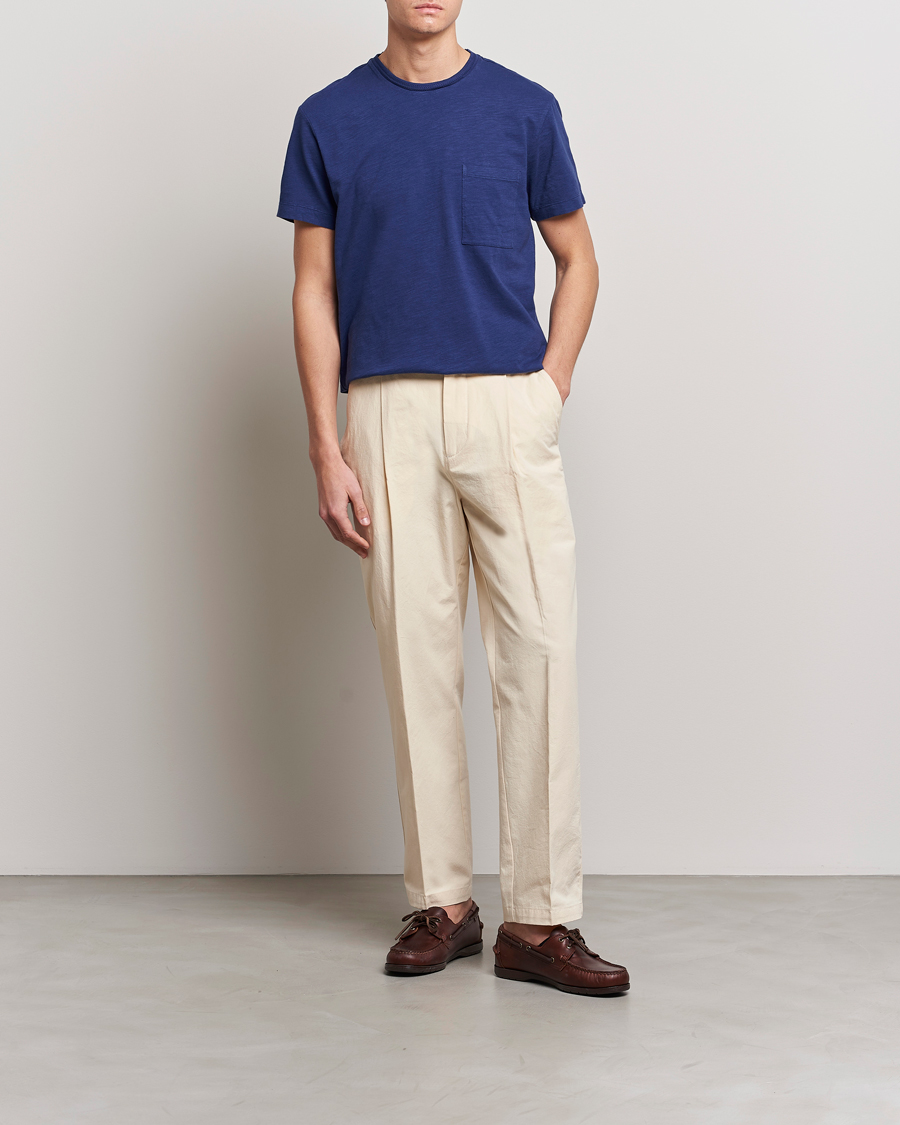 Herren | T-Shirts | Orlebar Brown | OB Classic Garment Dyed Cotton T-Shirt Lagoon Blue