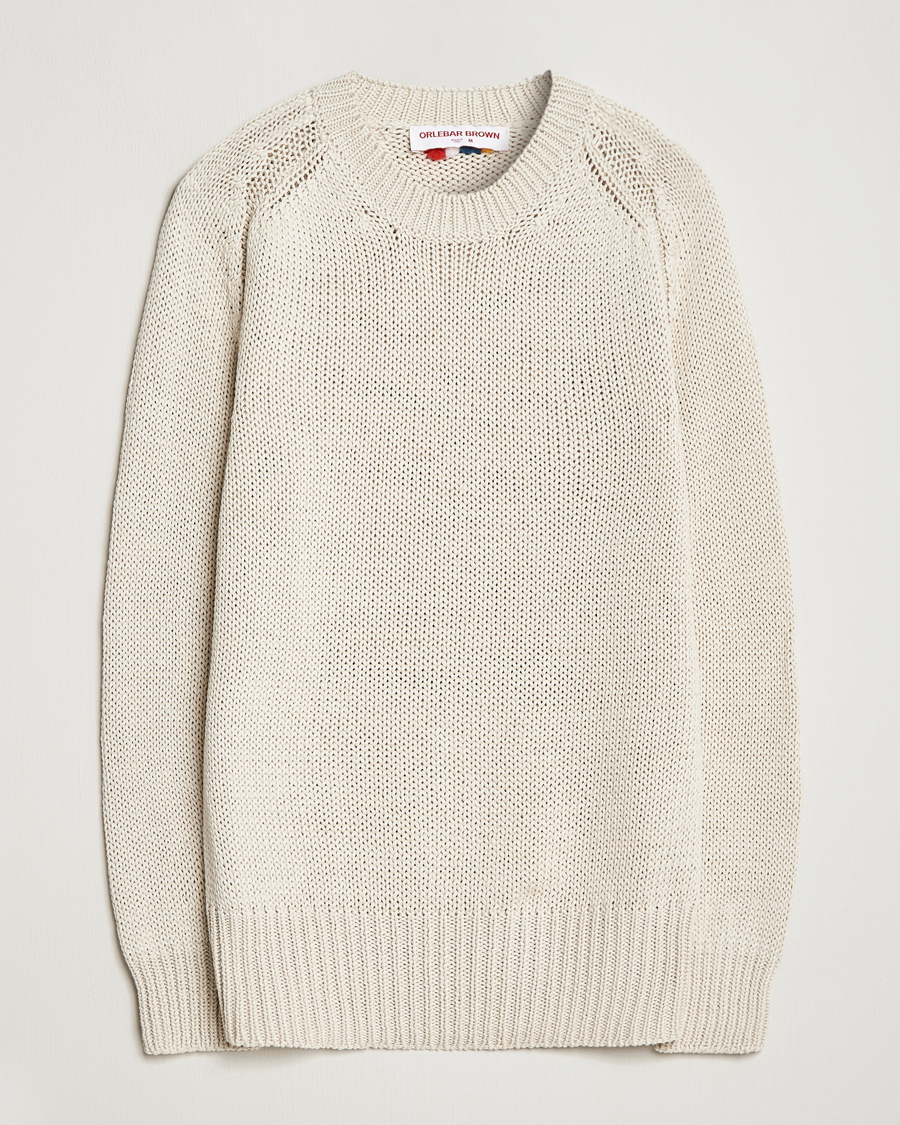 Herren | Pullover | Orlebar Brown | Lippen Organic Cotton Sweatshirt White Sand