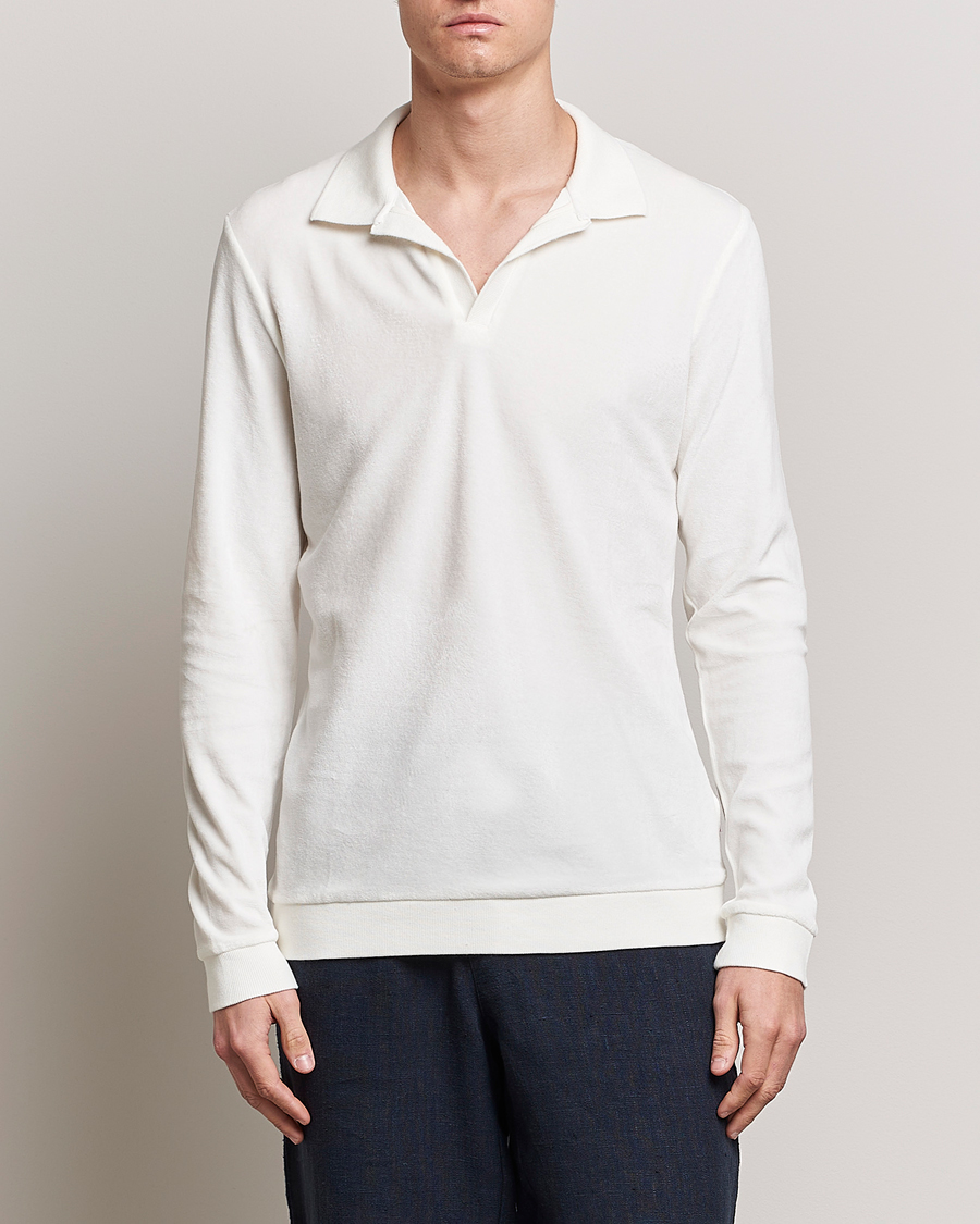 Herren | Pullover | Orlebar Brown | Bouvet Cotton/Modal Terry Long Sleeve Terry Sandbar