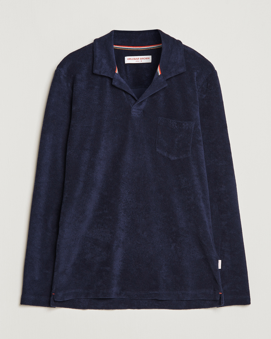 Herren | Pullover | Orlebar Brown | Terry Long Sleeve OB Stripe Night Iris