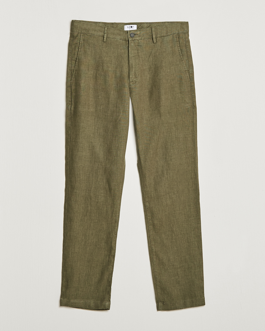 Herren | Hosen | NN07 | Karl Linen Trousers Army