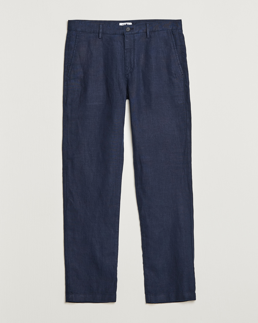 Herren | Hosen | NN07 | Karl Linen Trousers Navy