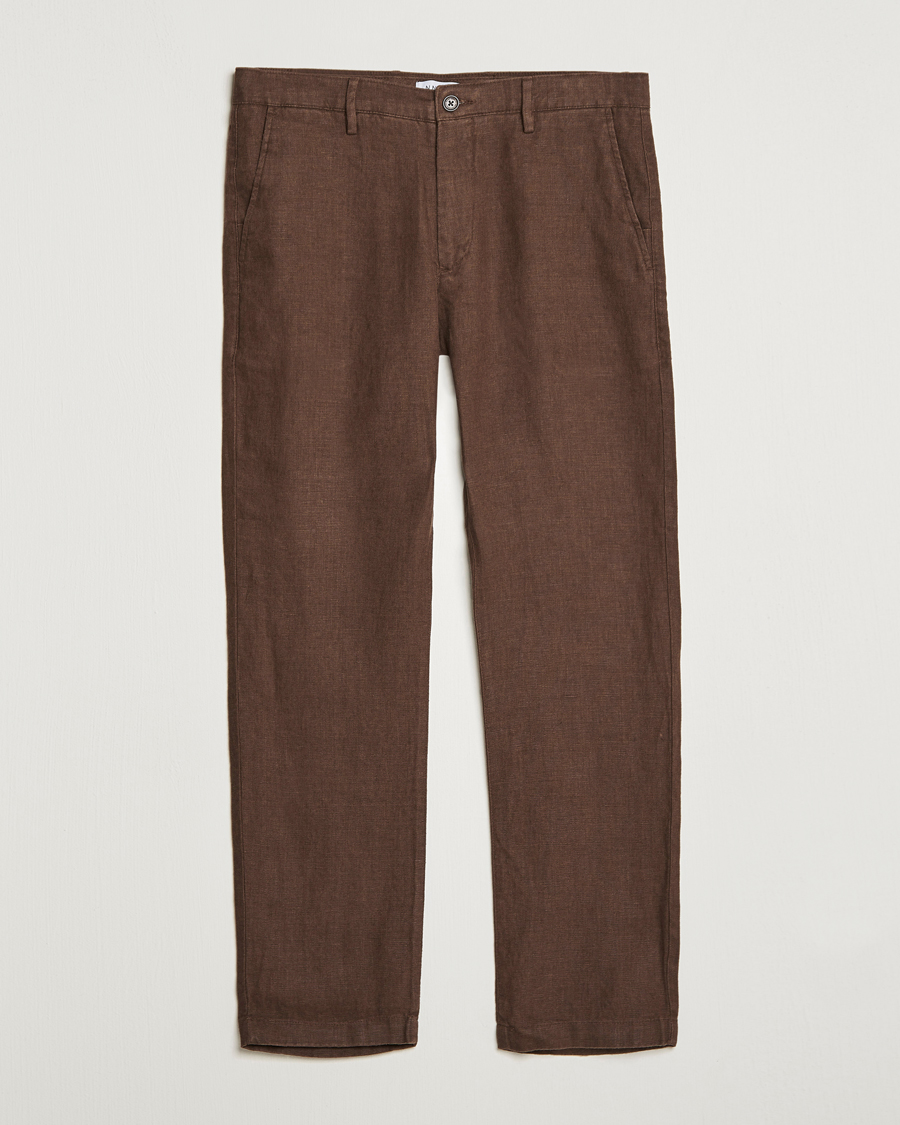 Herren | Hosen | NN07 | Karl Linen Trousers Brown