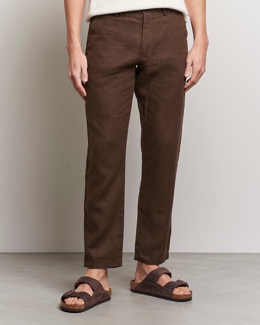 Herren | Hosen | NN07 | Karl Linen Trousers Brown