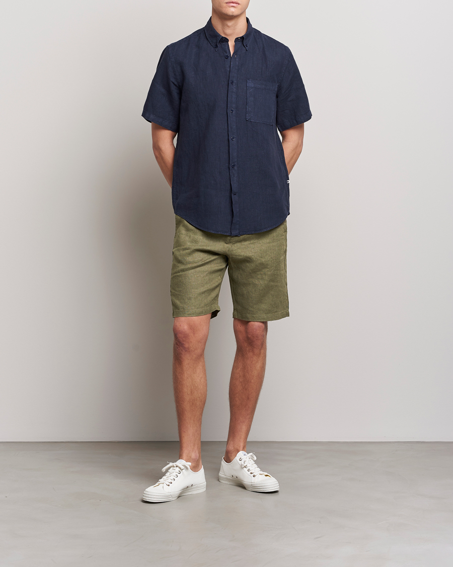 Herren | Shorts | NN07 | Crown Linen Shorts Army