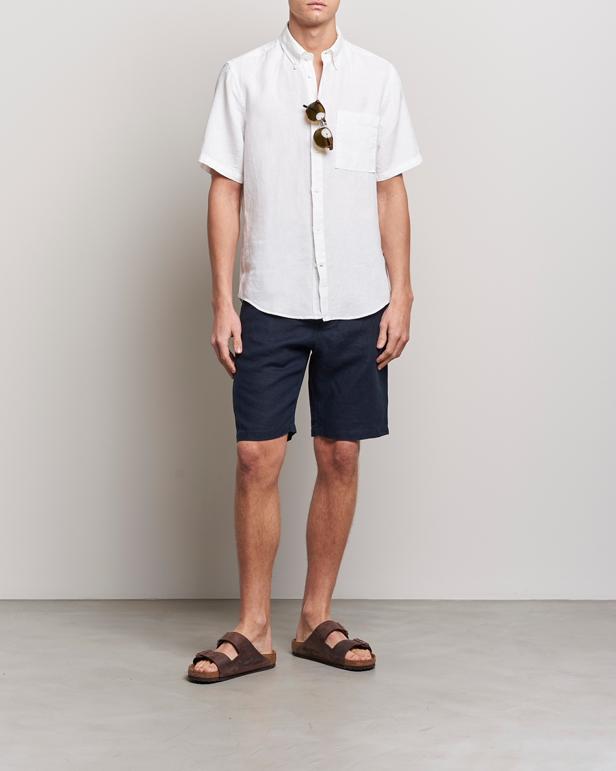 Herren | Shorts | NN07 | Crown Linen Shorts Navy
