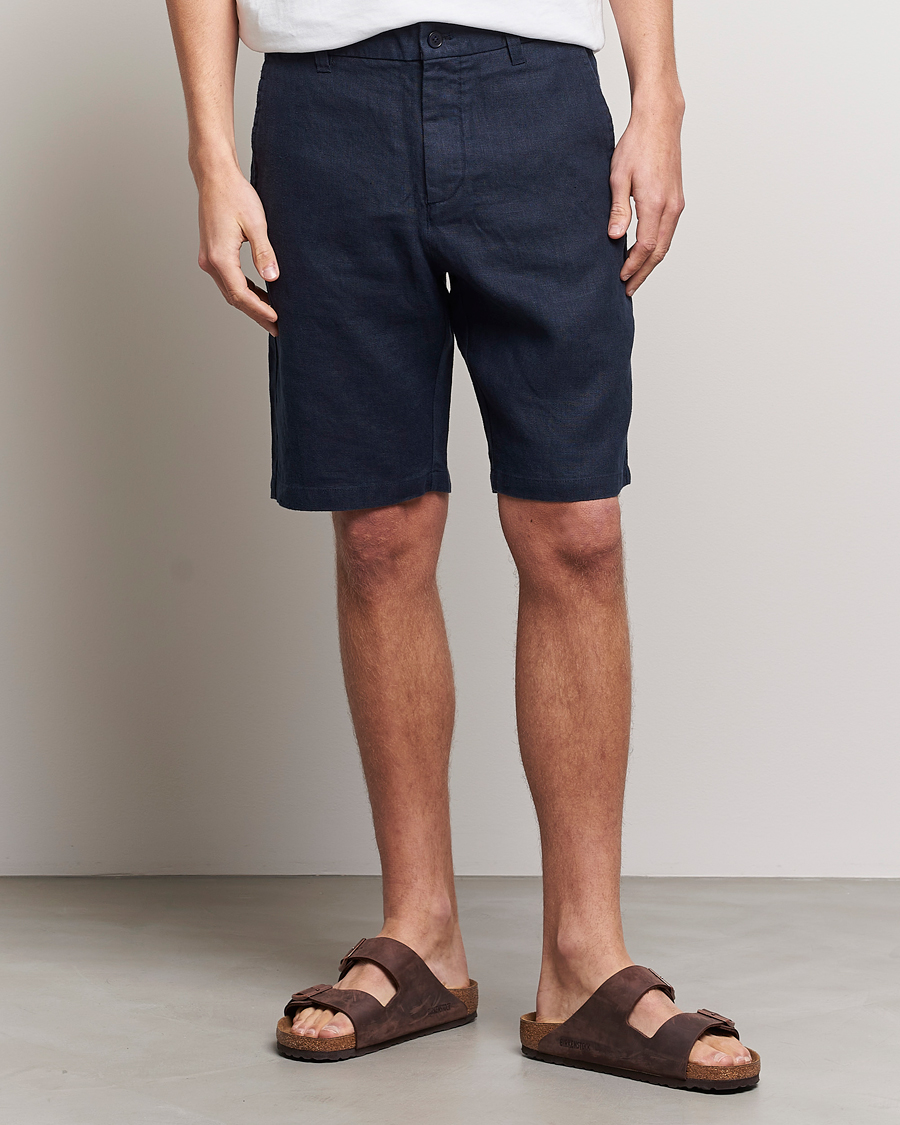 Herren | Shorts | NN07 | Crown Linen Shorts Navy