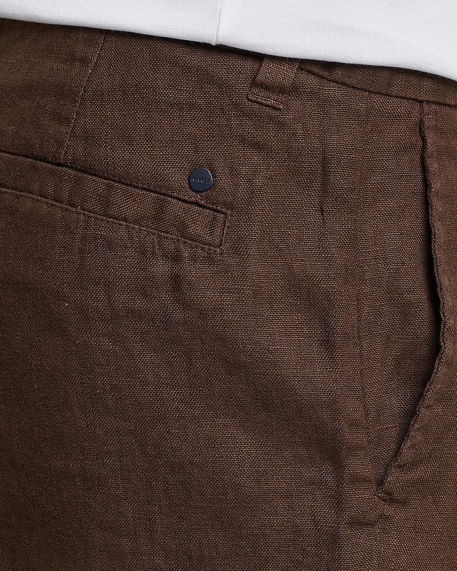 Herren | Shorts | NN07 | Crown Linen Shorts Brown