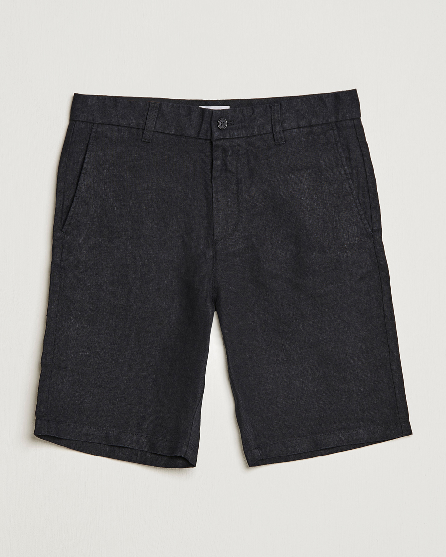 Herren | Shorts | NN07 | Crown Linen Shorts Black