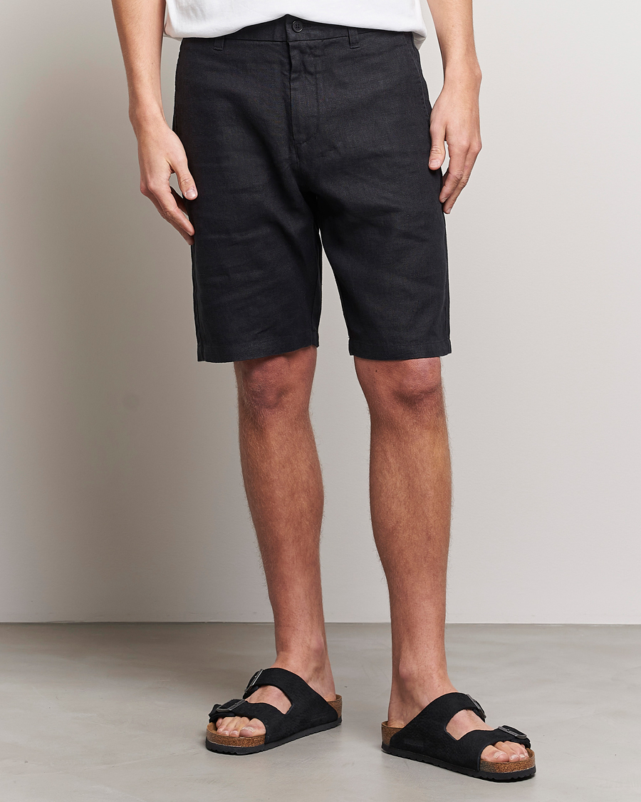 Herren | Shorts | NN07 | Crown Linen Shorts Black