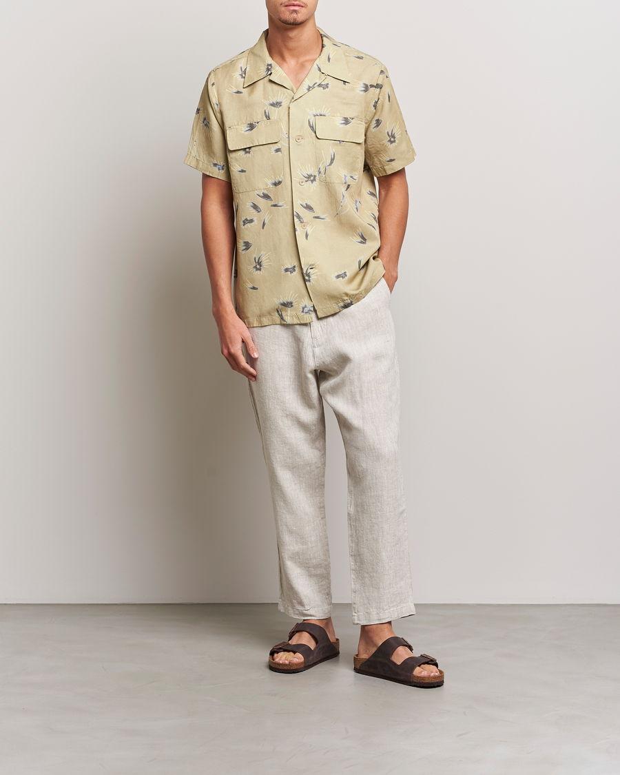 Herren | Hosen | NN07 | Keith Drawstring Linen Trousers Oat