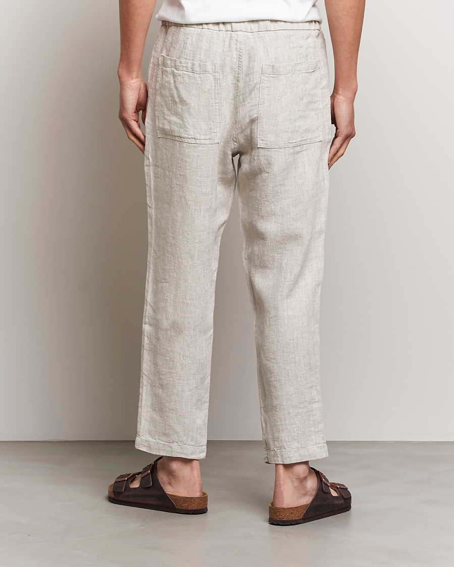 Herren | Hosen | NN07 | Keith Drawstring Linen Trousers Oat