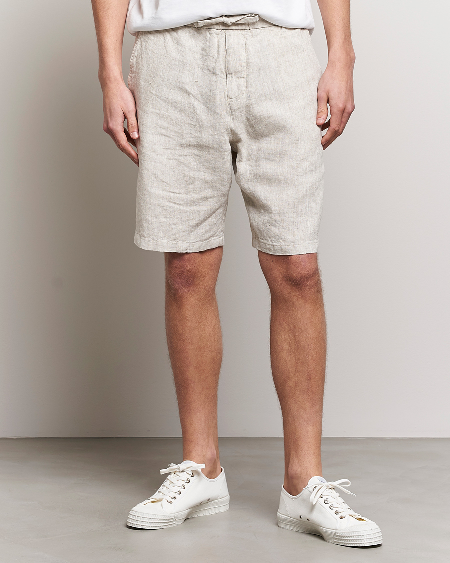 Herren | Shorts | NN07 | Keith Drawstring Linen Shorts Oat